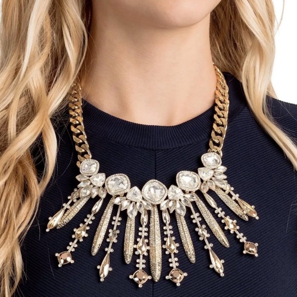 Swarovski Odyssey Collection Necklace,Matching Two Way Earrings NWT  BOX Gold - Picture 1 of 17